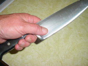 Holding a Chef's Knife